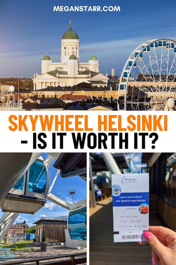 Considering taking a trip on the SkyWheel Helsinki? Here is a quick guide covering how to book a ticket, some tips, and if I honestly think it is worth it. | Things to do in Helsinki | Ferris wheel Helsinki | What to do in Helsinki | Helsinki sightseeing | Helsinki in summer | Helsinki sauna ferris wheel | SkySauna Helsinki | Helsinki in winter | Helsinki itinerary | Helsinki attractions | Helsinki things to do