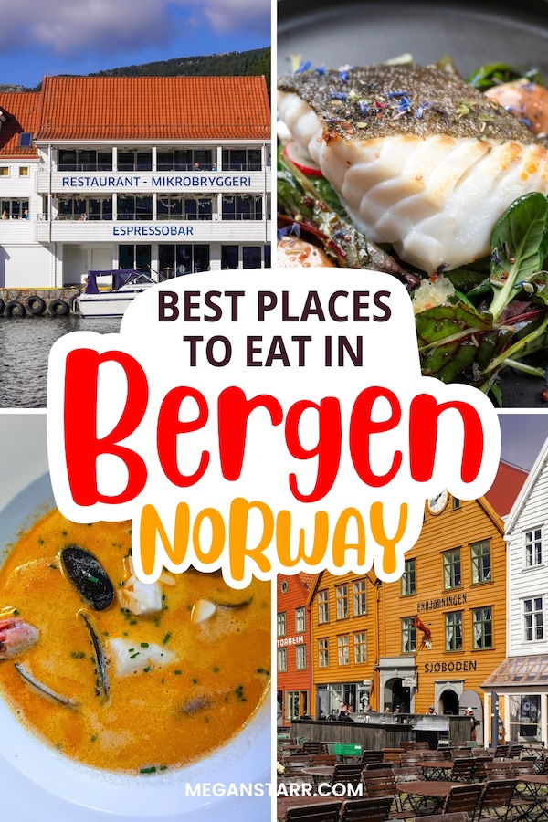 Are you planning a trip to Norway and looking for the best Bergen restaurants to add to your itinerary? This is a diverse list of the top restaurants in Bergen! | Food in Bergen Norway | Where to eat in Bergen Norway | Best restaurants in Bergen Norway | Norwegian food | Norwegian food in Bergen | Bergen seafood restaurants | Bergen places to eat | Bergen fish soup | Bergen cod | Cafes in Bergen | Bergen Norway cafes | Bryggen Restaurants