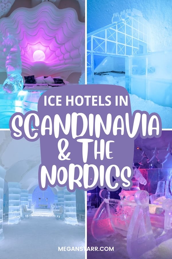 Looking to visit some of the dreamy ice hotels in Scandinavia and the Nordics? In this guide, I cover the top snow hotels in Norway, Finland, and Sweden (and rank them!). | Ice hotels in Norway | Ice hotels in Sweden | Ice hotels in Finland | Finland ice hotels | Norway ice hotels | Sweden ice hotels | Ice hotel in Kirkenes | Ice hotel in Tromso | Tromso Ice Domes | Ice hotel Jukkasjarvi | Ice hotel Lapland