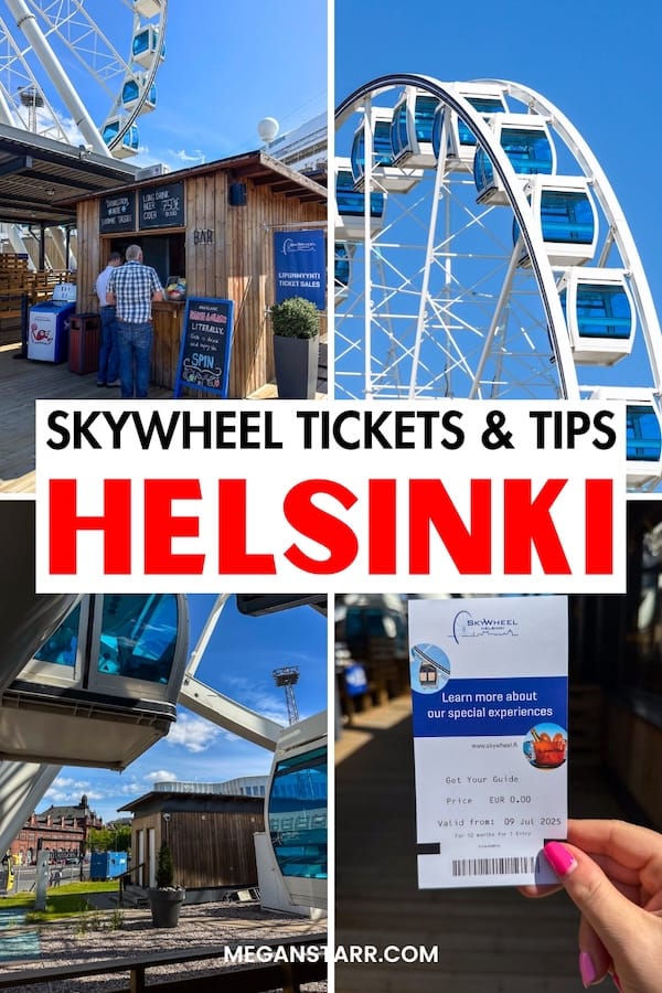 Considering taking a trip on the SkyWheel Helsinki? Here is a quick guide covering how to book a ticket, some tips, and if I honestly think it is worth it. | Things to do in Helsinki | Ferris wheel Helsinki | What to do in Helsinki | Helsinki sightseeing | Helsinki in summer | Helsinki sauna ferris wheel | SkySauna Helsinki | Helsinki in winter | Helsinki itinerary | Helsinki attractions | Helsinki things to do