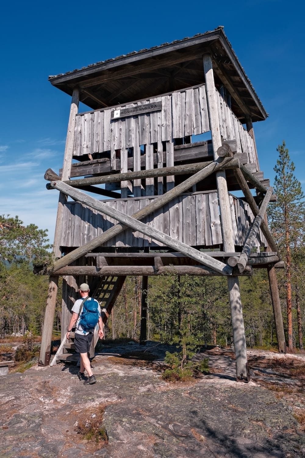 Könkäänvaara Observation Tower in Auttikongas