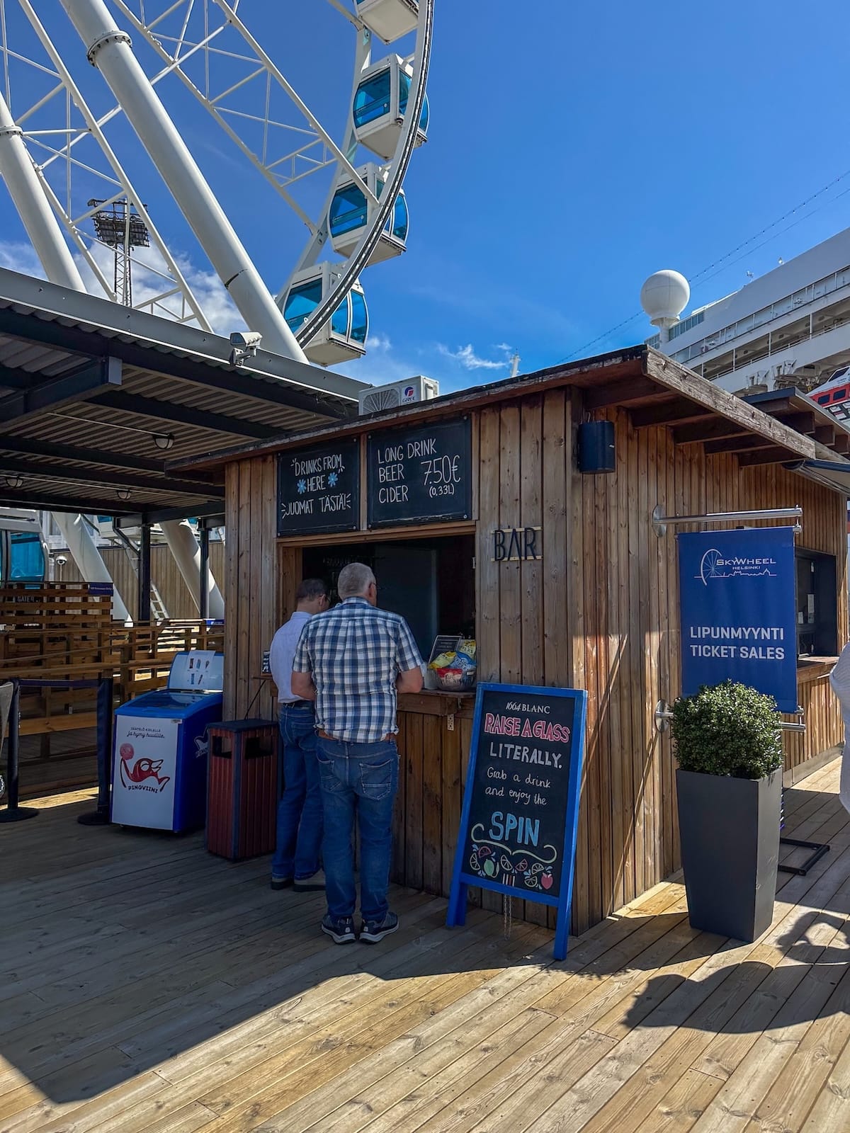 Terrace bar during summer (SkyWheel Helsinki)