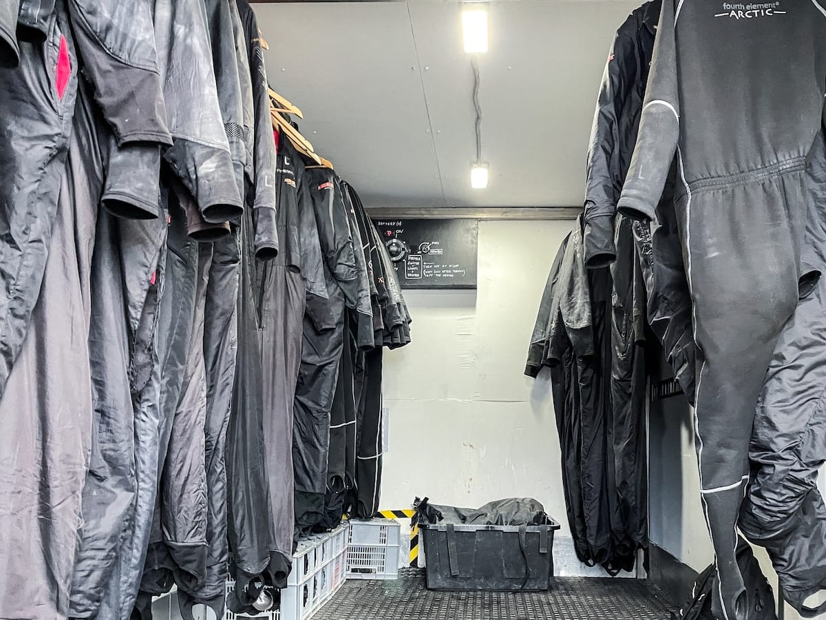 These are snorkeling suits (dry suits) that you will put on before snorkeling in Silfra