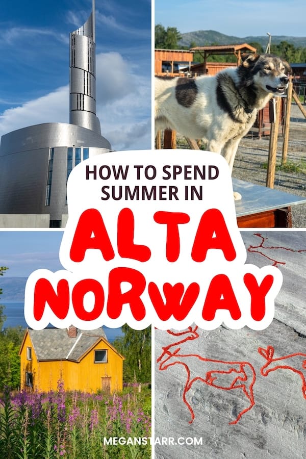 Considering visiting Alta in summer? Summer in Alta, Norway is less popular than winter but still worth the journey! This is what to know do on your trip! | Alta, Norway in summer | Summer in Alta, Norway | Alta in July | Alta in June | Alta in August | Things to do in Alta, Norway | Alta itinerary | Alta boat tours | Midnight sun in Alta | Places to visit in Northern Norway | Finnmark, Norway | What to do in Alta | Alta restaurants | Where to stay in Alta | Alta tours | Alta rock art | Alta museum | Hiking in Alta, Norway