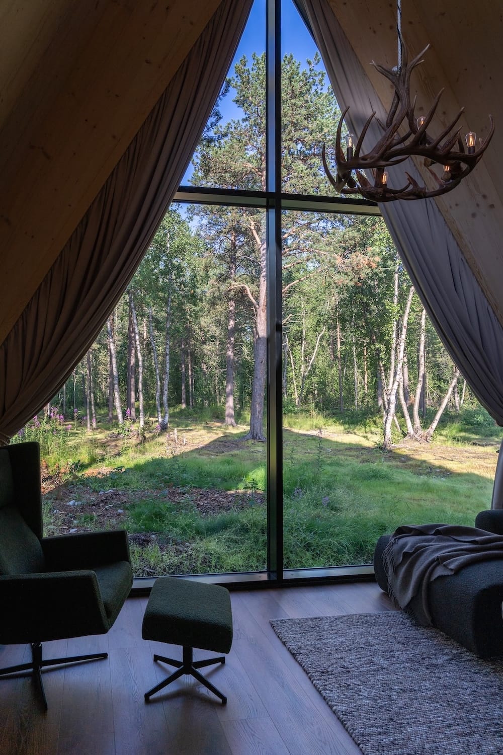 Holmen Husky forest lodge during summer