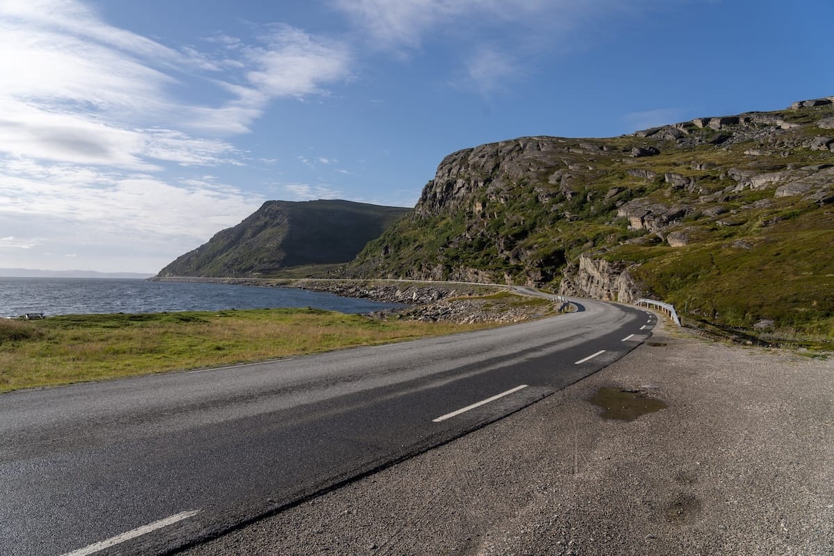 Havøysund scenic route in August