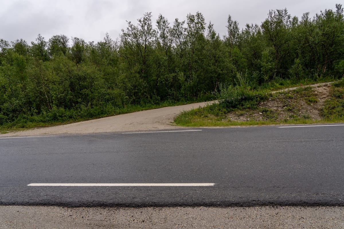 Or you can turn up this road across the street