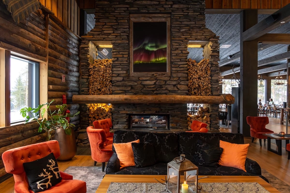 Reception area at Wilderness Hotel Inari
