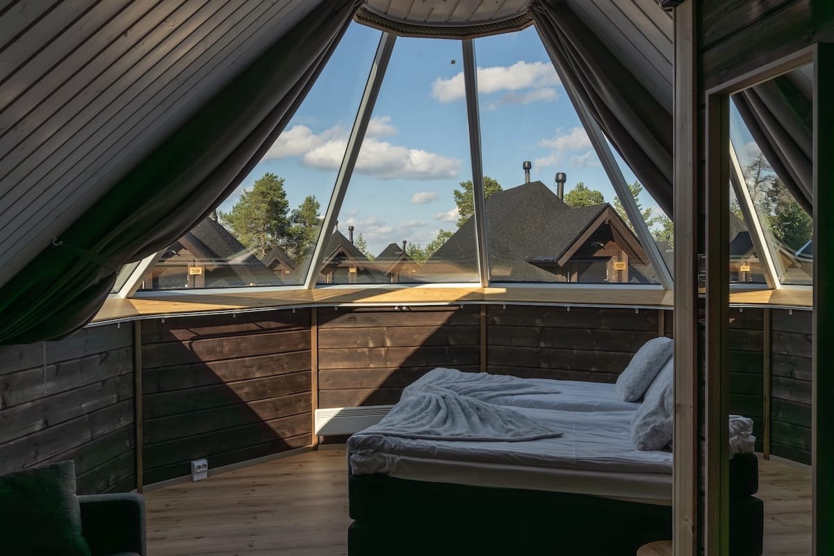 Inside my Wilderness Hotel Inari glass igloo