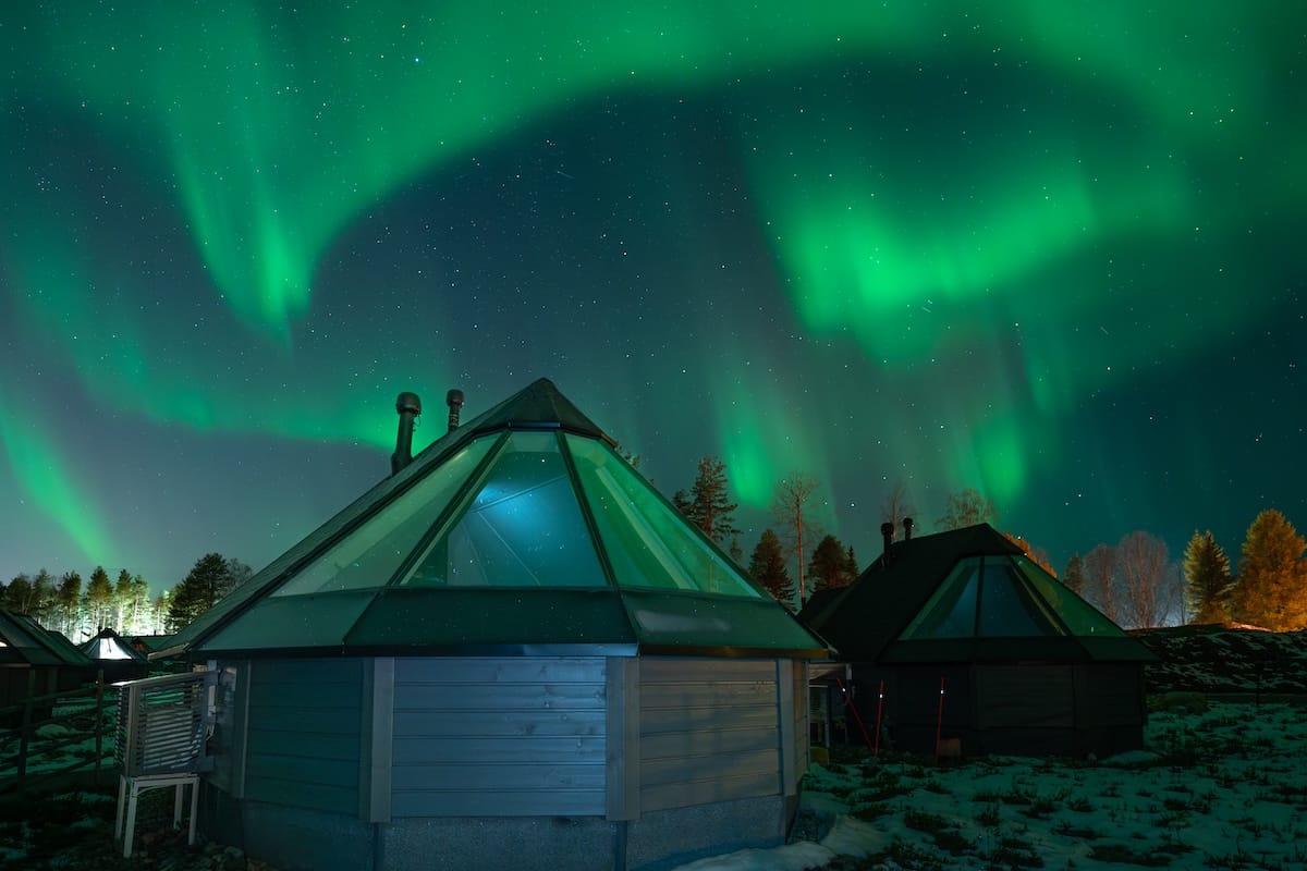 Apukka Resort glass igloos in Rovaniemi