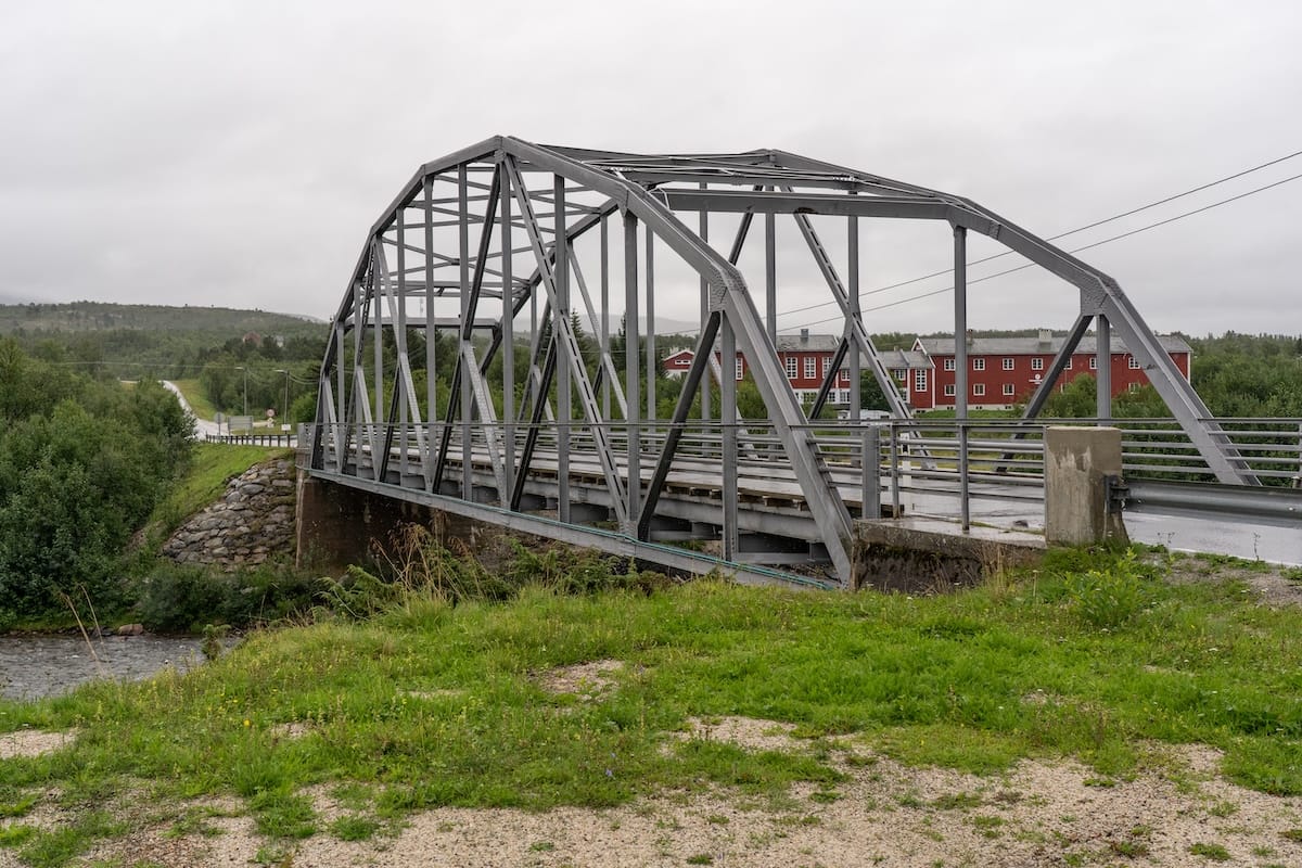 You'll cross this bridge when coming from Lakselv