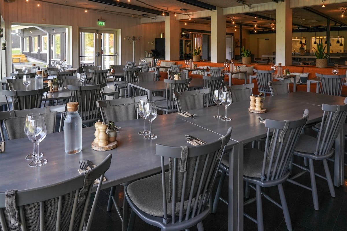 Restaurant at Camp Ripan, one of my favorite Kiruna hotels