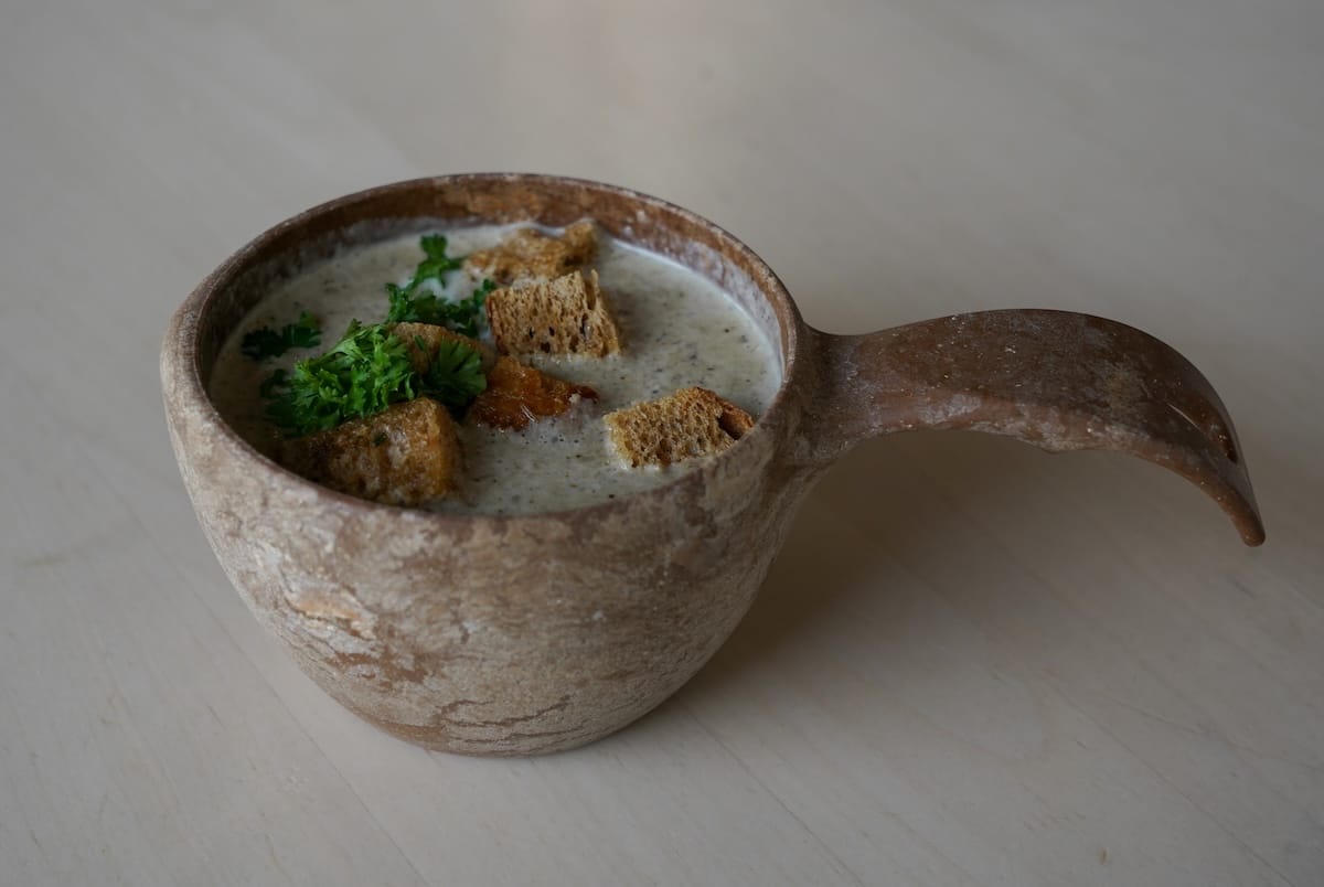 Mushroom soup at Camp Ripan