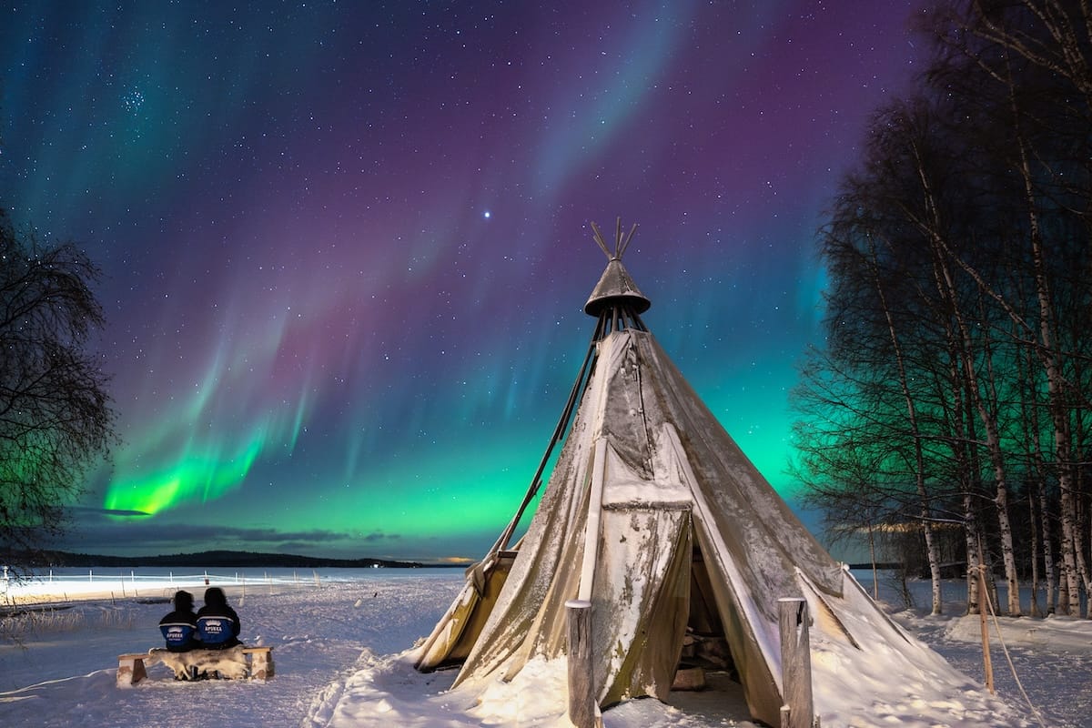 Northern lights in Rovaniemi, Finland