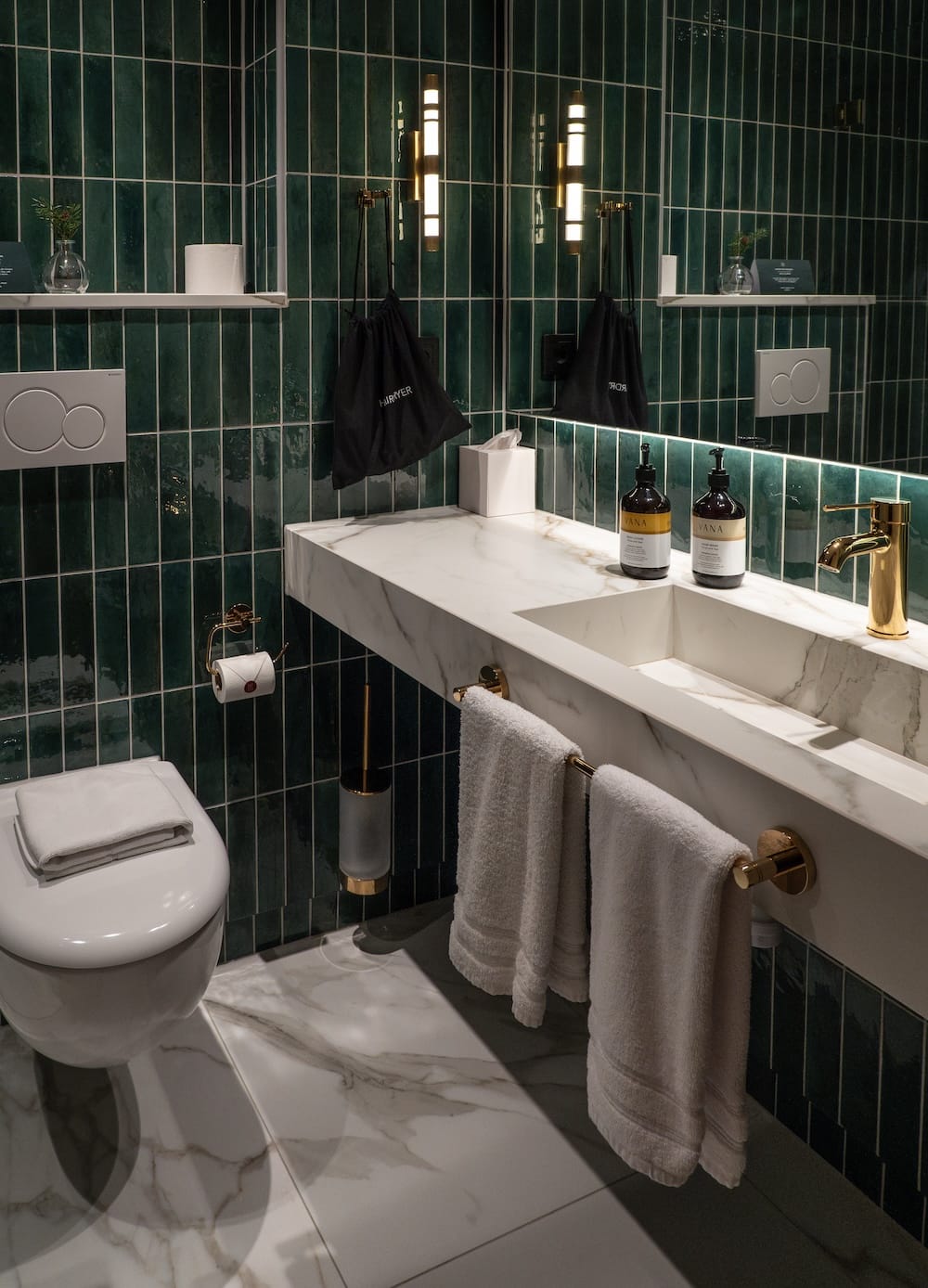 The bathroom was spacious and felt luxurious