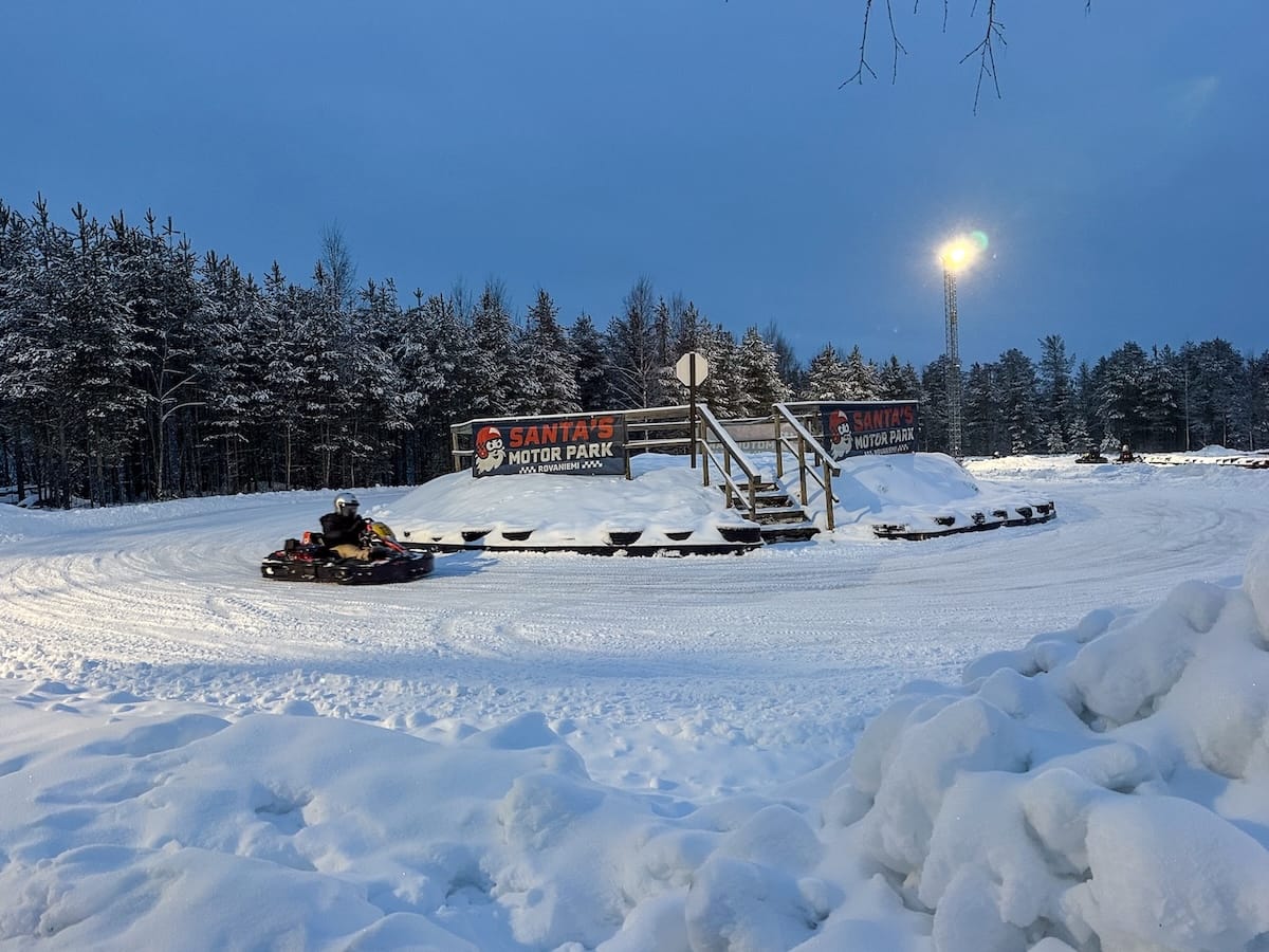 Ice karting in Rovaniemi with Santa's Motor Park