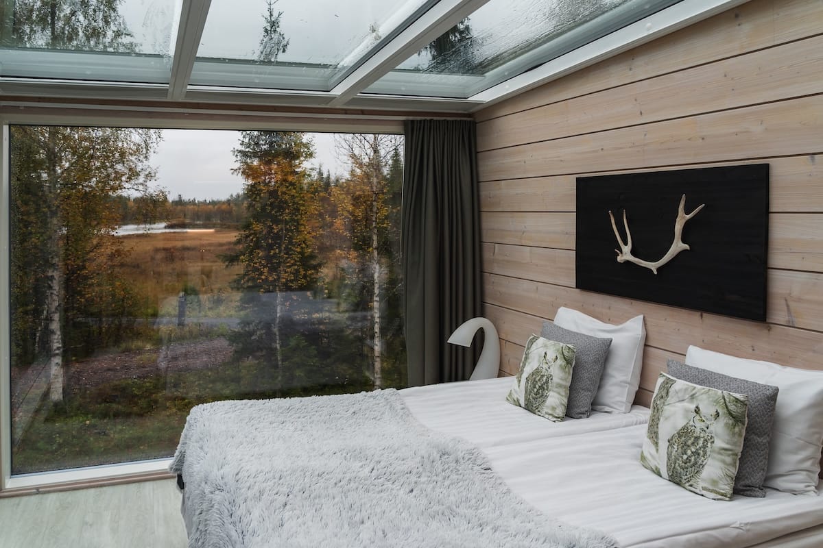 Inside my cabin at Iisakki Village in Ruka