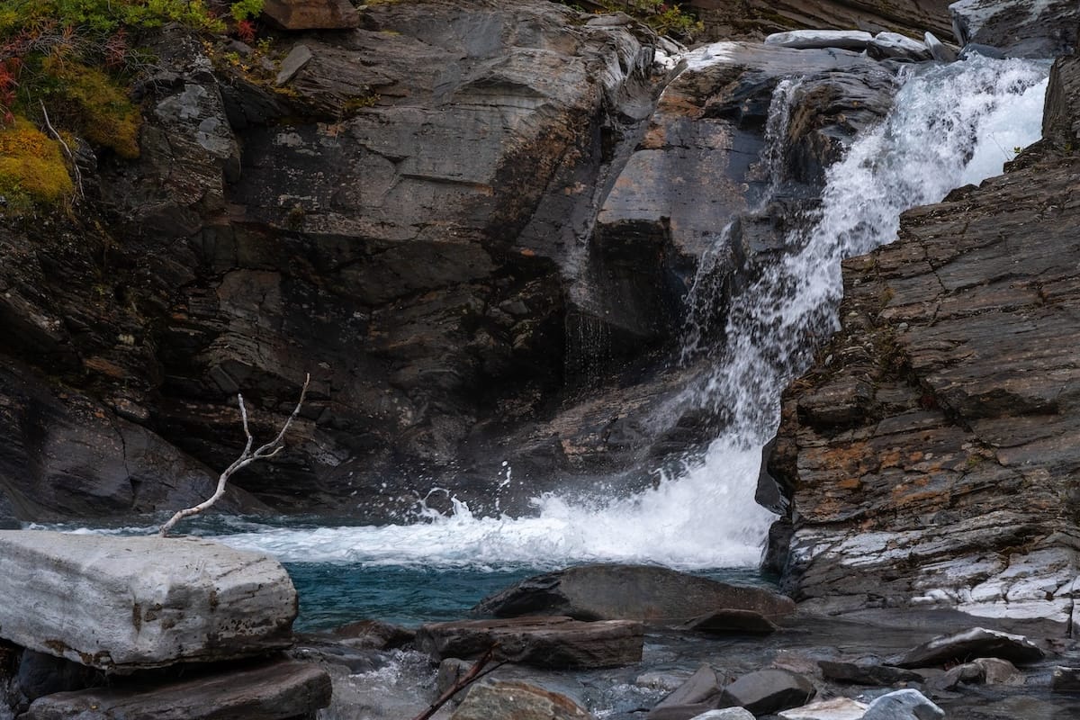 Silverfallet Waterfall Near Abisko, Sweden-11