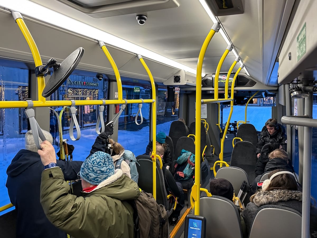 A public bus in Tromsø