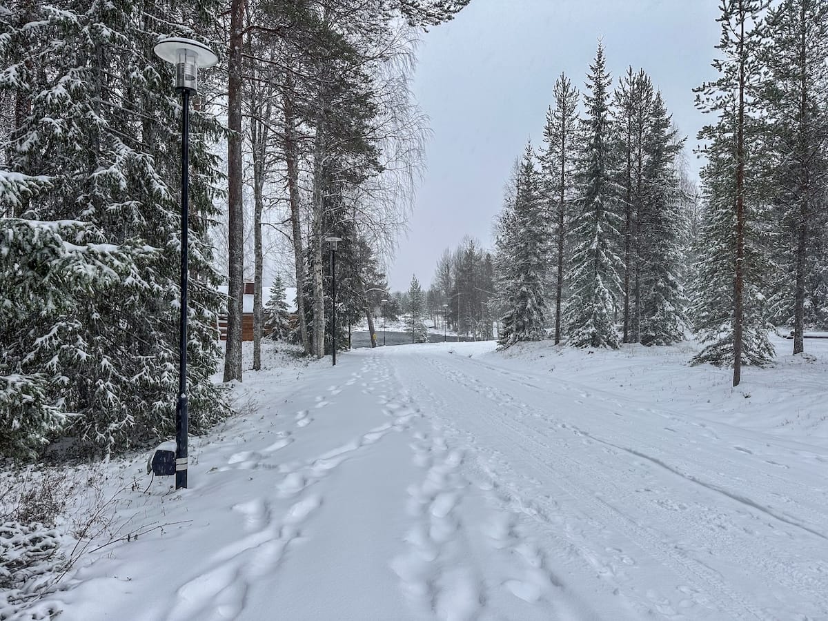A road at Vaattunki (this was two days after my stay)