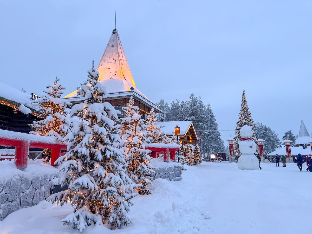Santa Claus Village in January (it's pretty dark!)