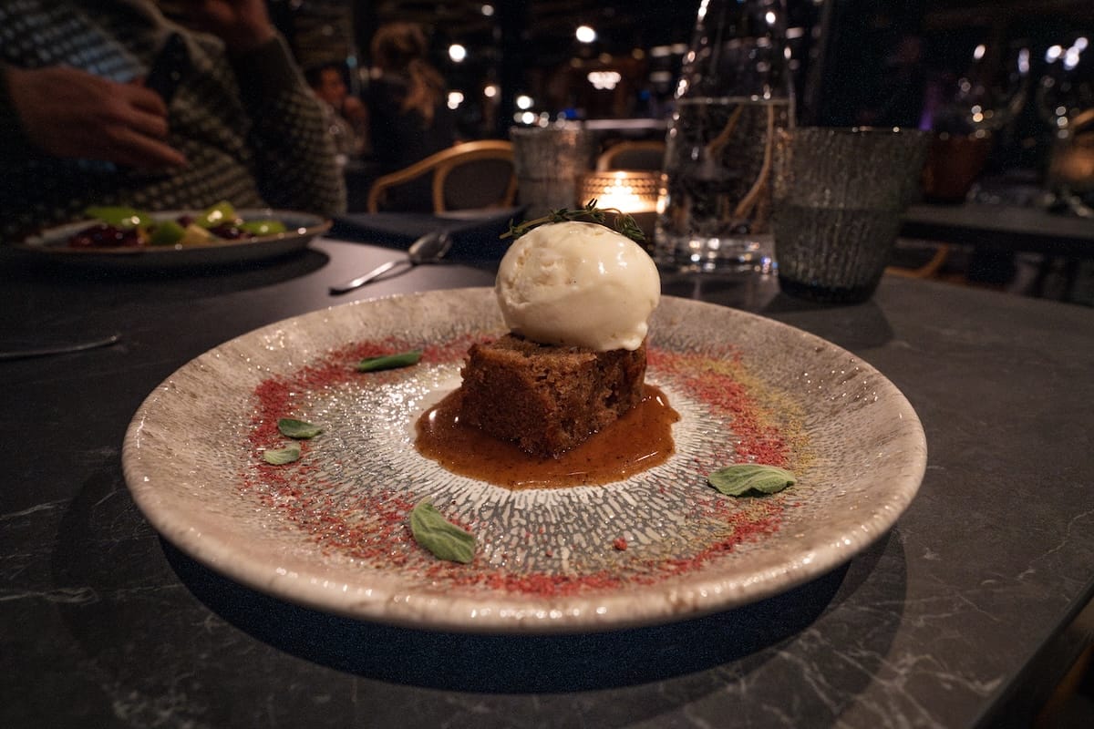 Carrot cake and vanilla ice cream - was so tasty!
