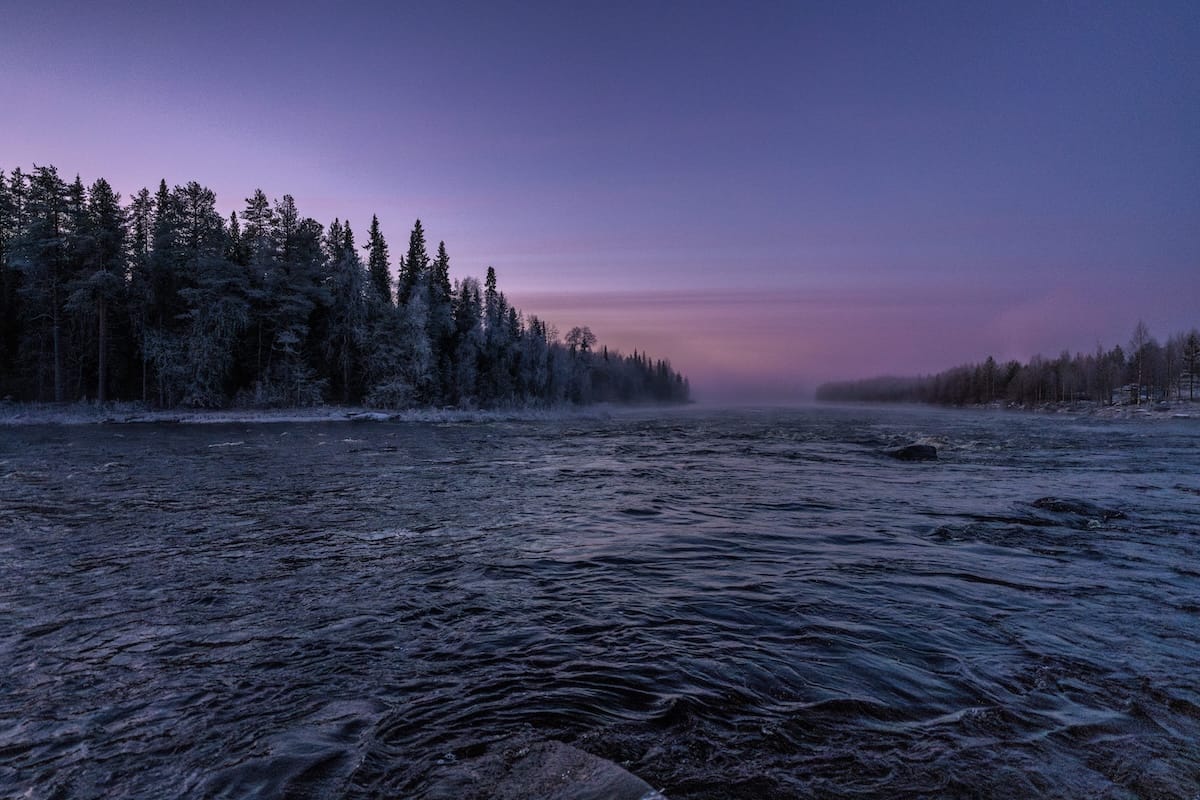 A cold morning at Vaattunki Resort in November