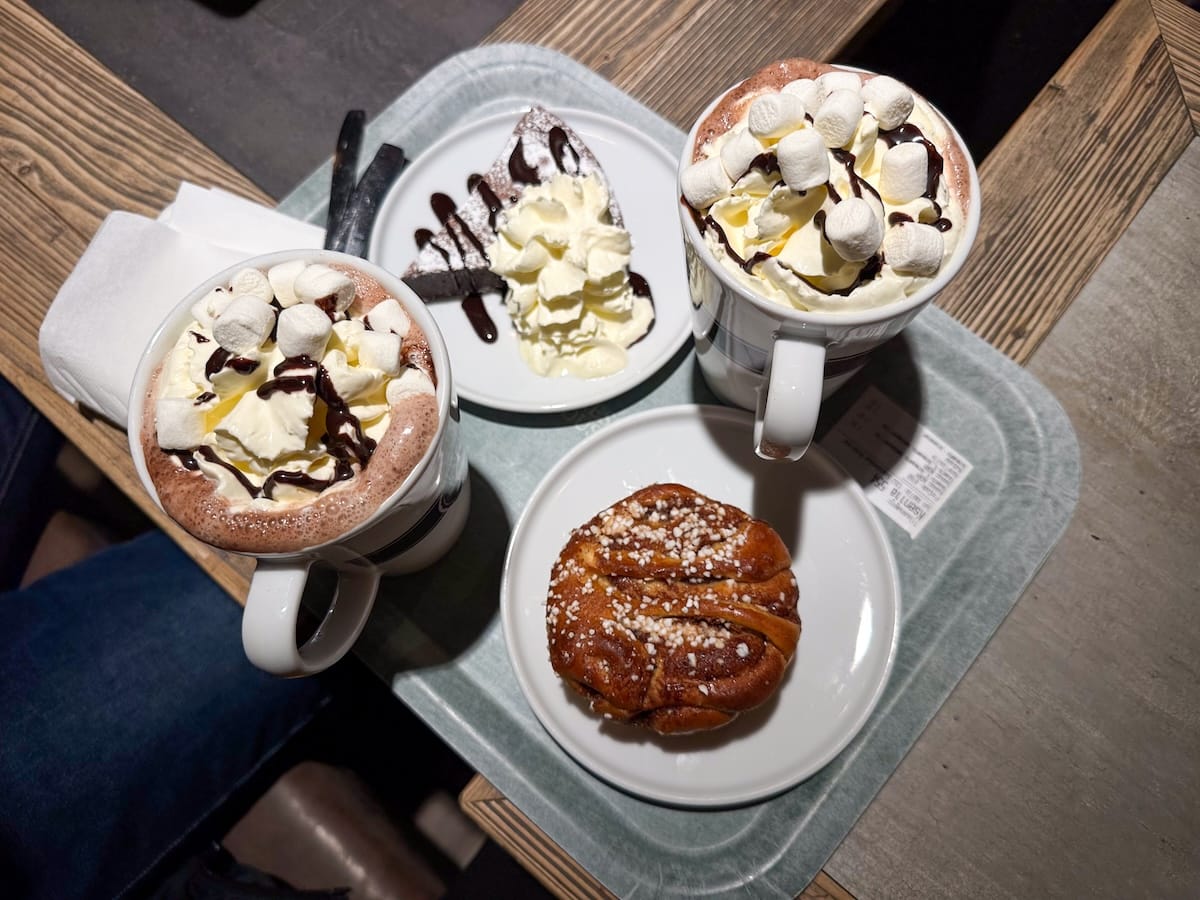 Hot chocolate at Espresso House in Rovaniemi