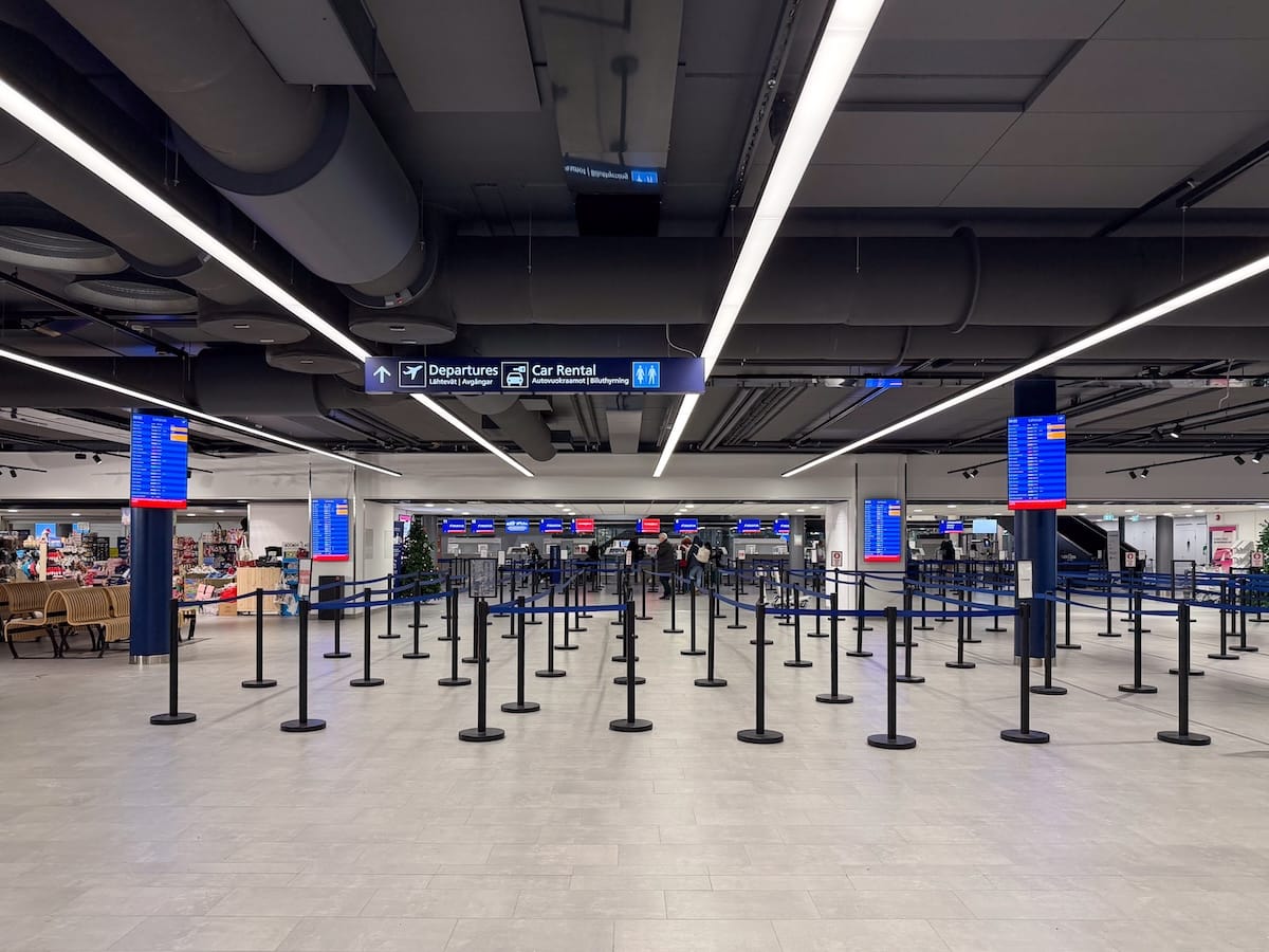 Inside the new departures hall