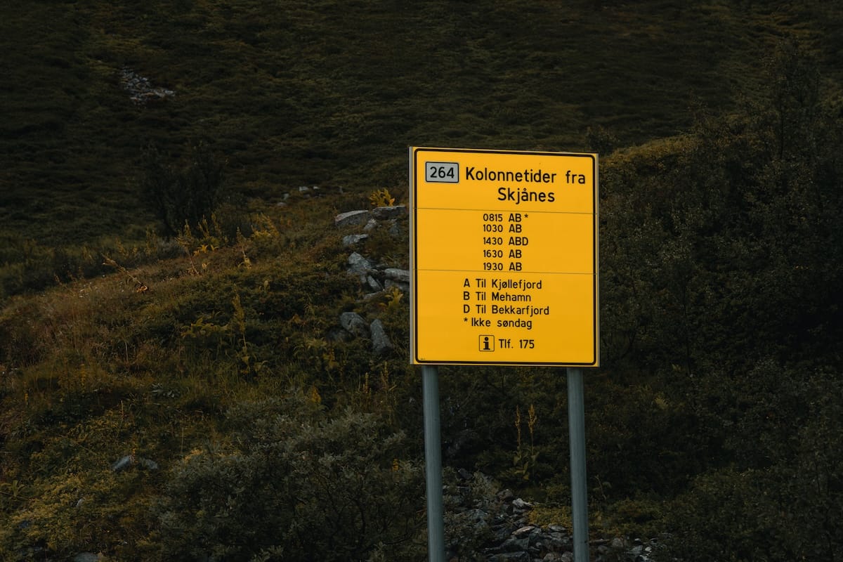 Kolonnekjøring timetable FROM Skjånes