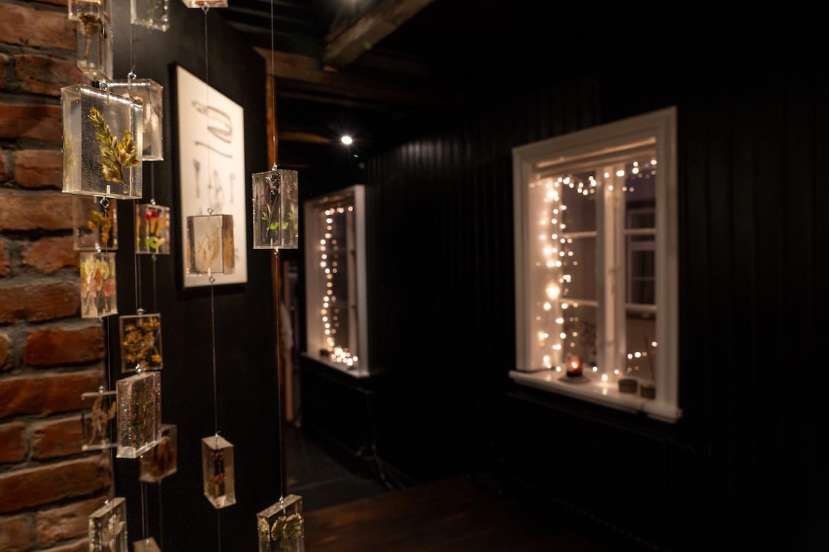My fragrance tour at Fischersund in Reykjavík
_____
herbs hanging from decoration inside a perfume store