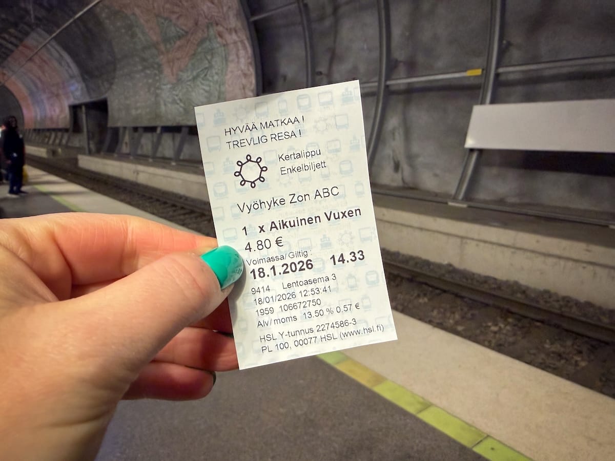 Ticket from airport to city in January 2026