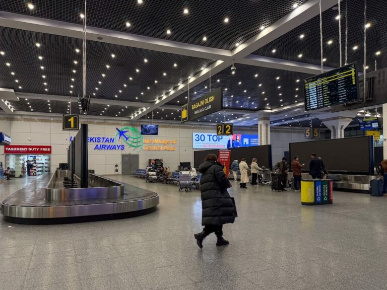 Just before the arrivals area at Tashkent Airport