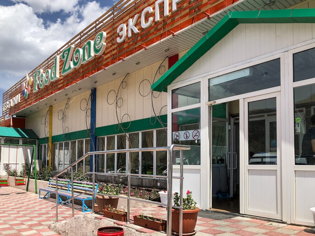a photo of a roadside cafe in kyrgyzstan