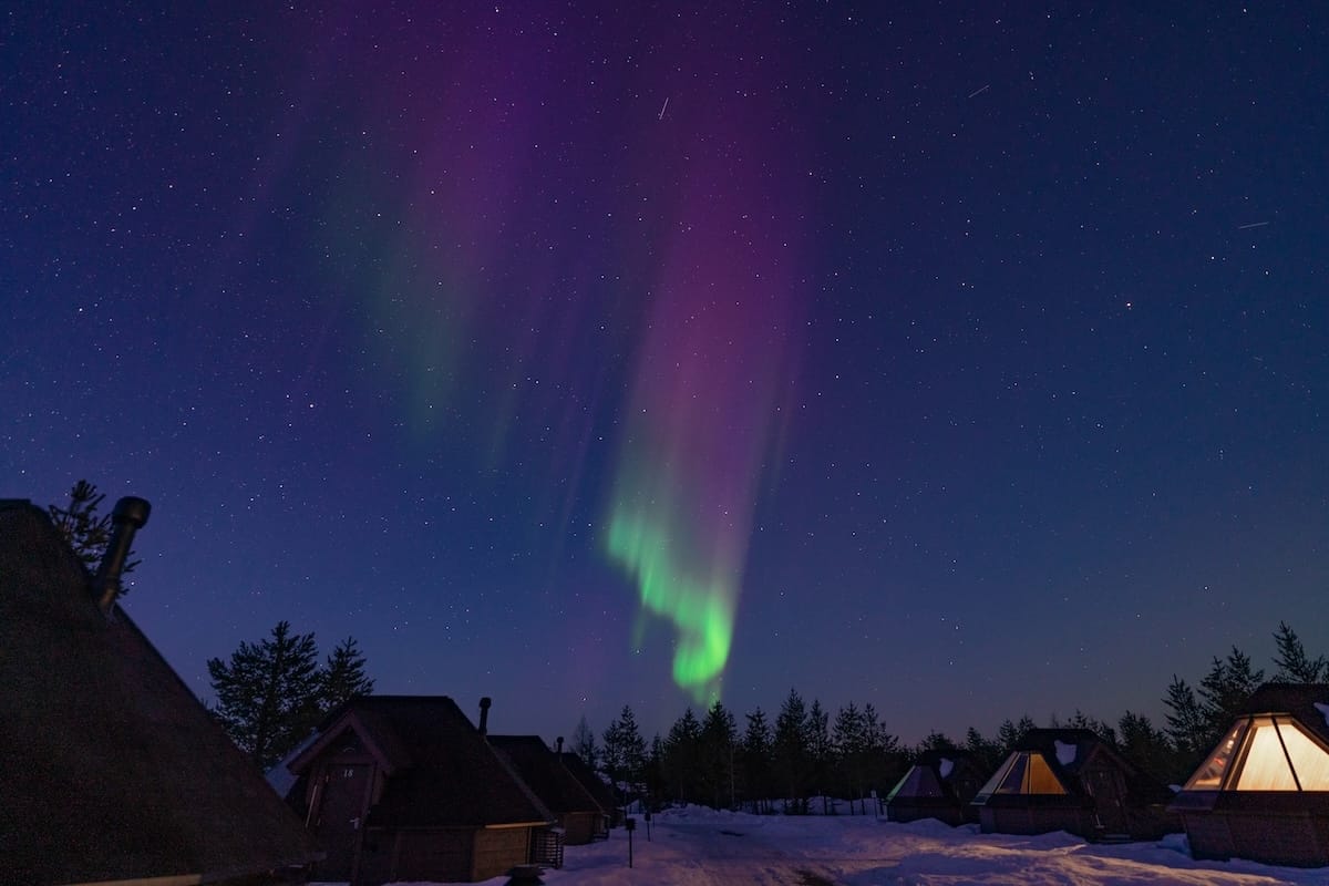 a tiny aurora in the sky