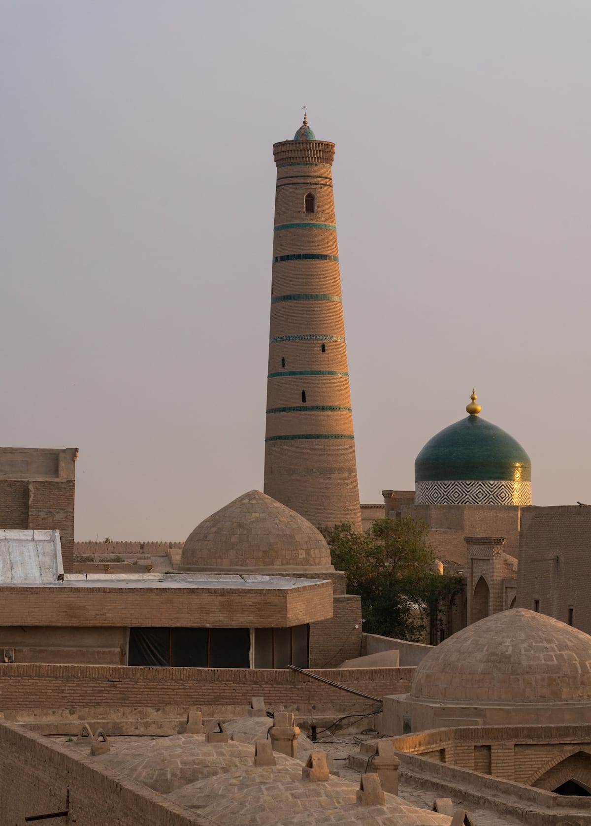a city scape of khiva, uzbekistan