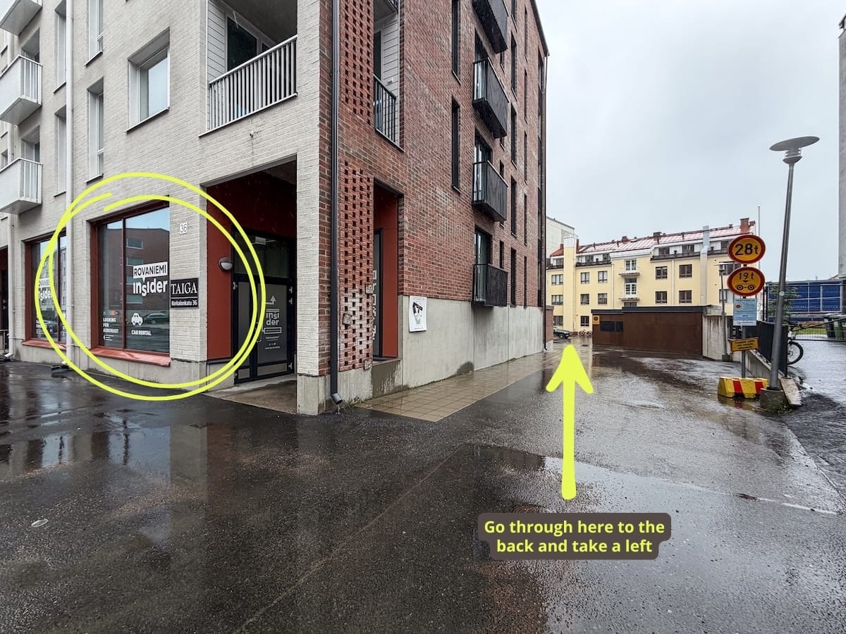 a graphic with an explanation of how to enter a building