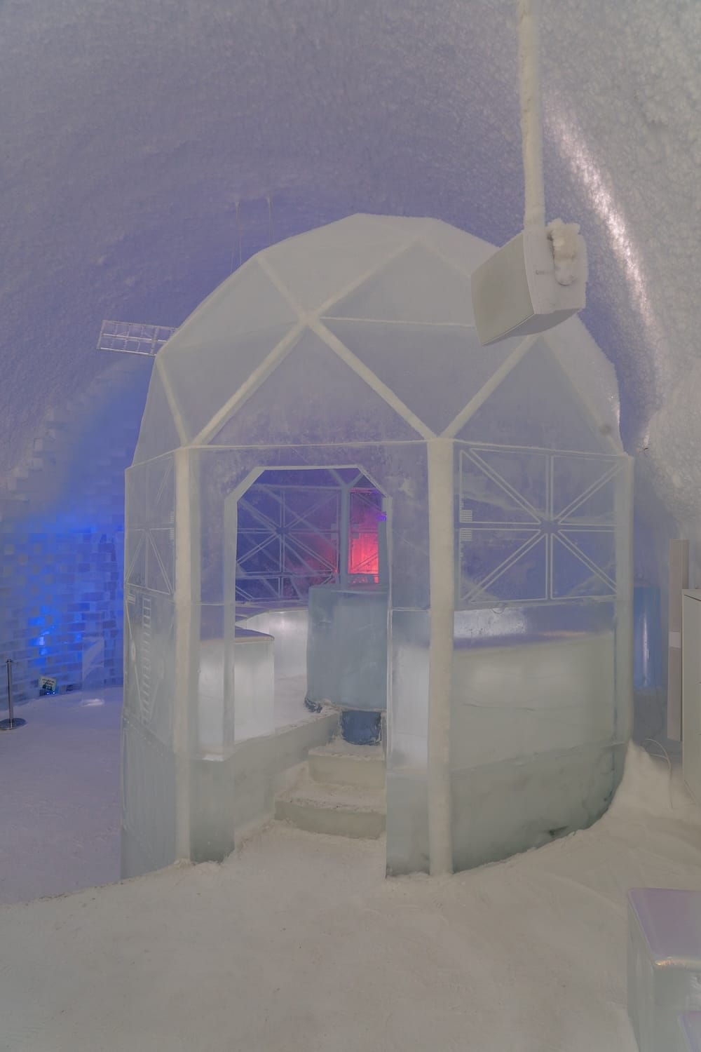 a space themed ice bar in sweden