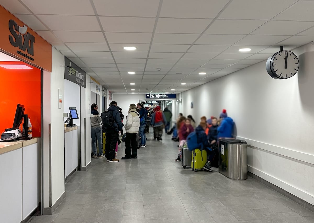 a hallway of rental car companies in Rovaniemi