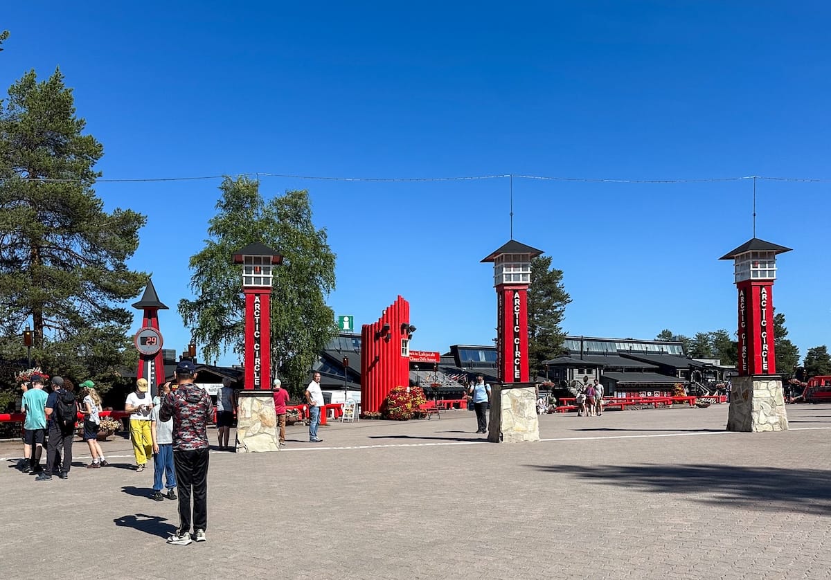 lack of people around santa claus village in summer